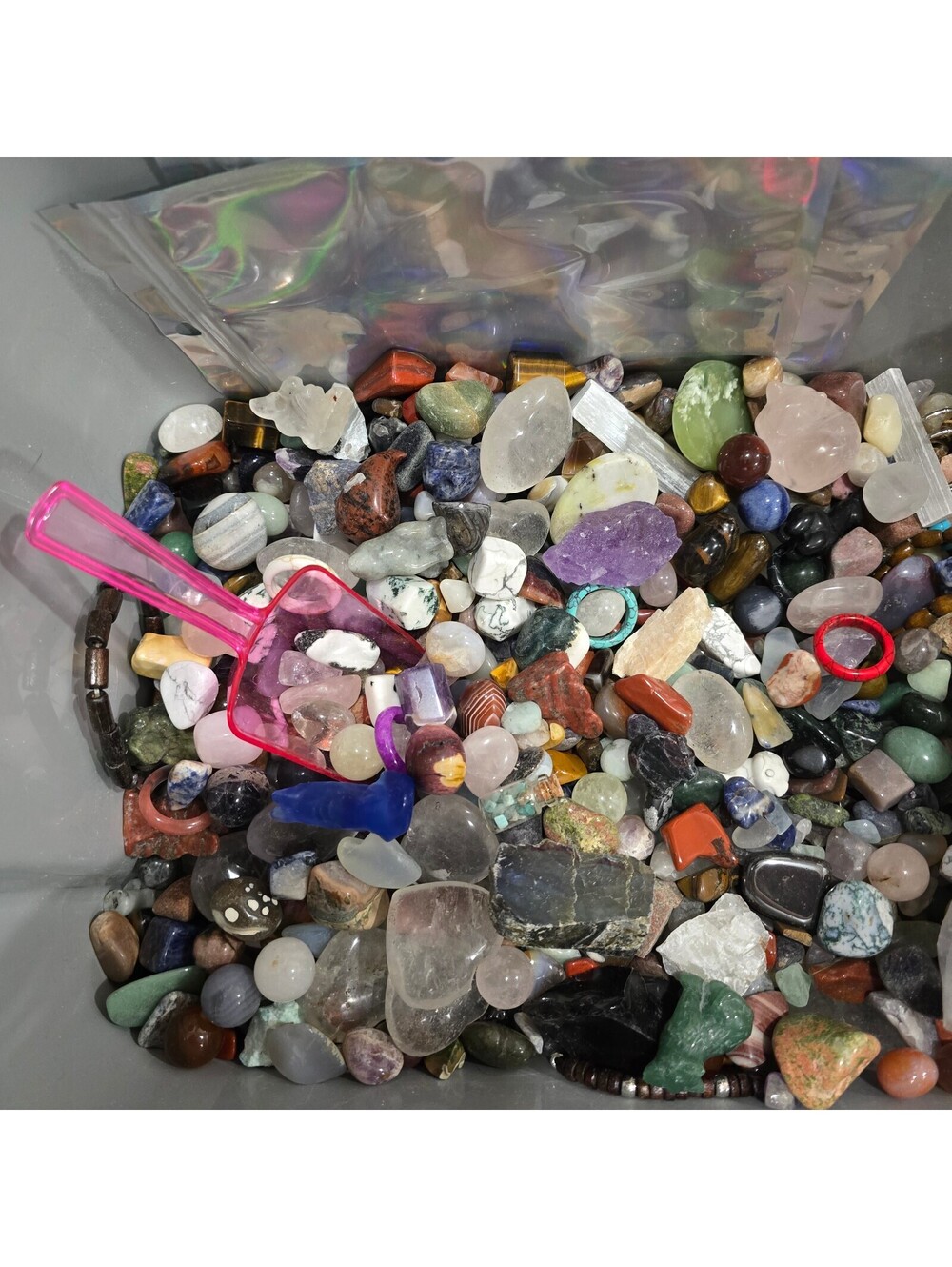 A405. Premium Crystal Scoops - Raw, Polished, Carvings, Tumbles, Jewelry